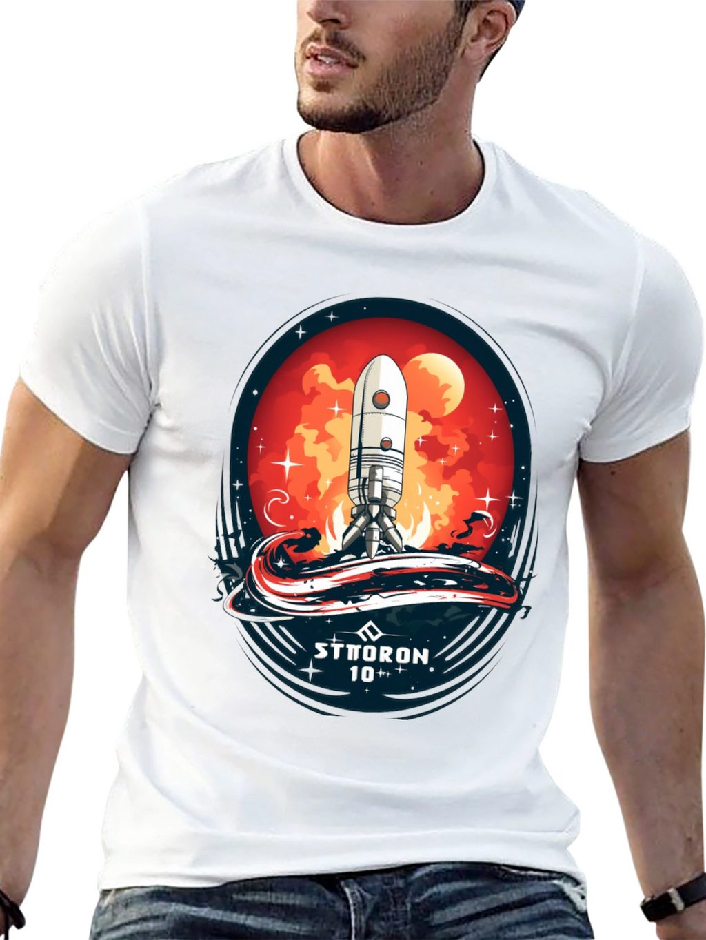 Sci-Fi Rocket Launch T-Shirt - Sttoron 10+