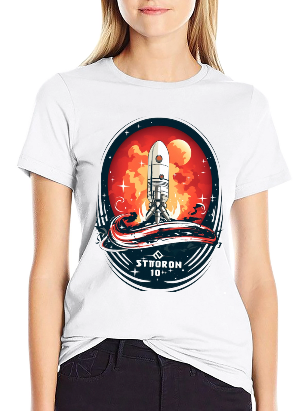 Sci-Fi Rocket Launch T-Shirt - Sttoron 10+