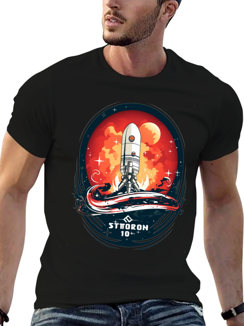 Sci-Fi Rocket Launch T-Shirt - Sttoron 10+