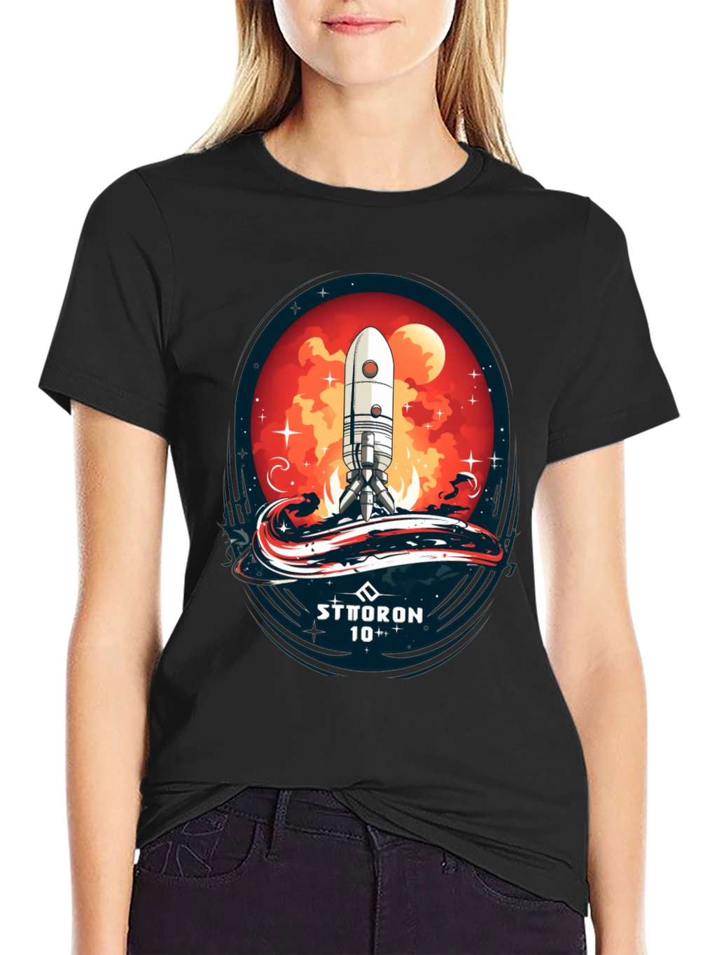 Sci-Fi Rocket Launch T-Shirt - Sttoron 10+