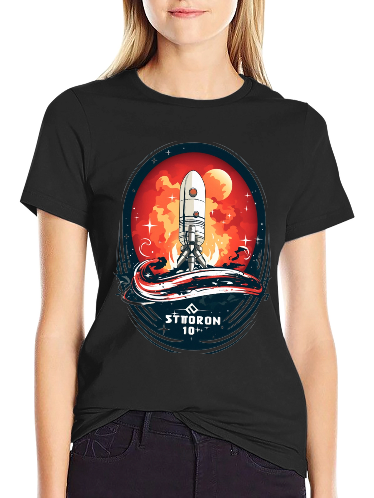Sci-Fi Rocket Launch T-Shirt - Sttoron 10+