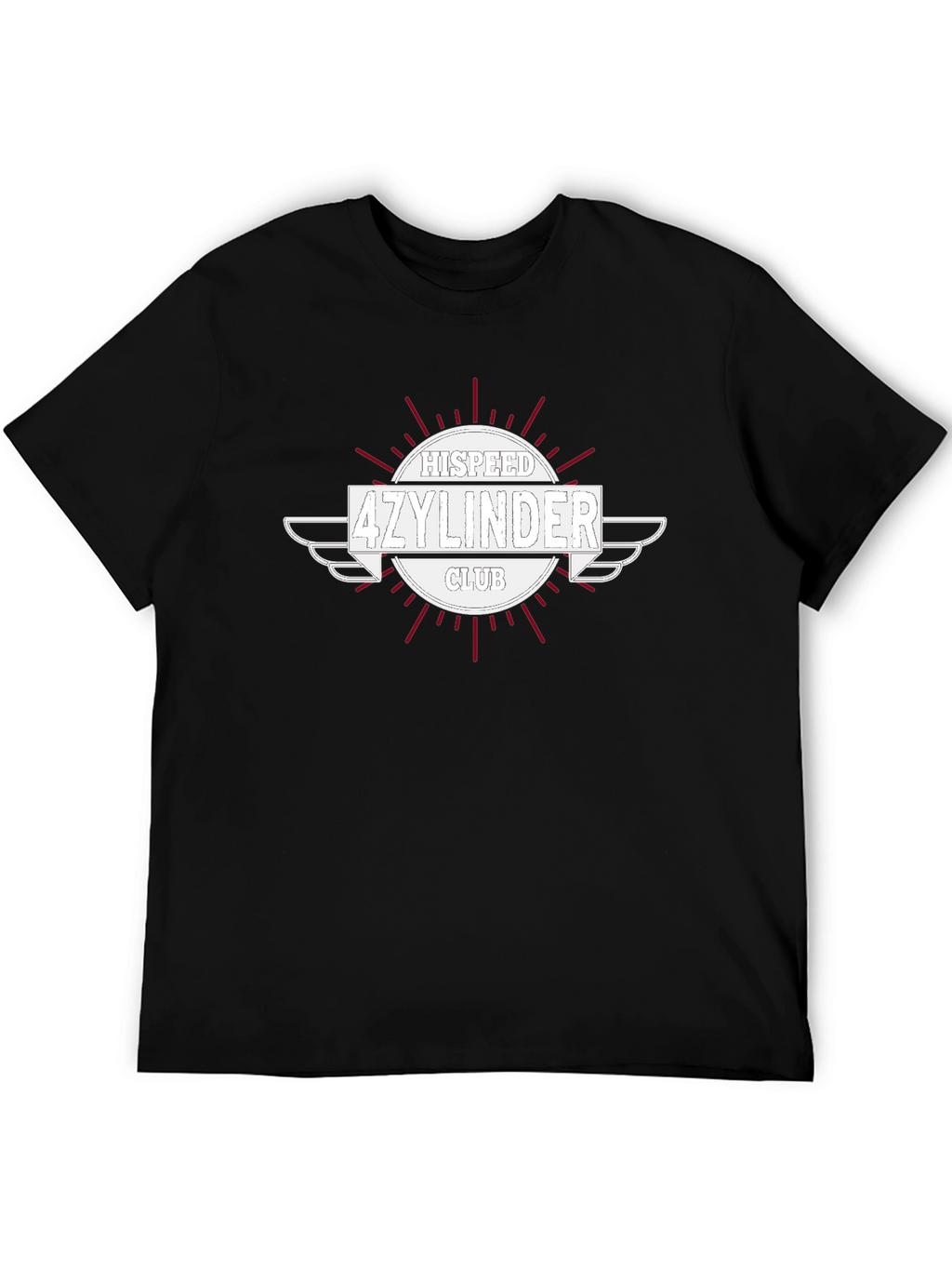 HiSpeed 4Zylinder Club Black Graphic Tee