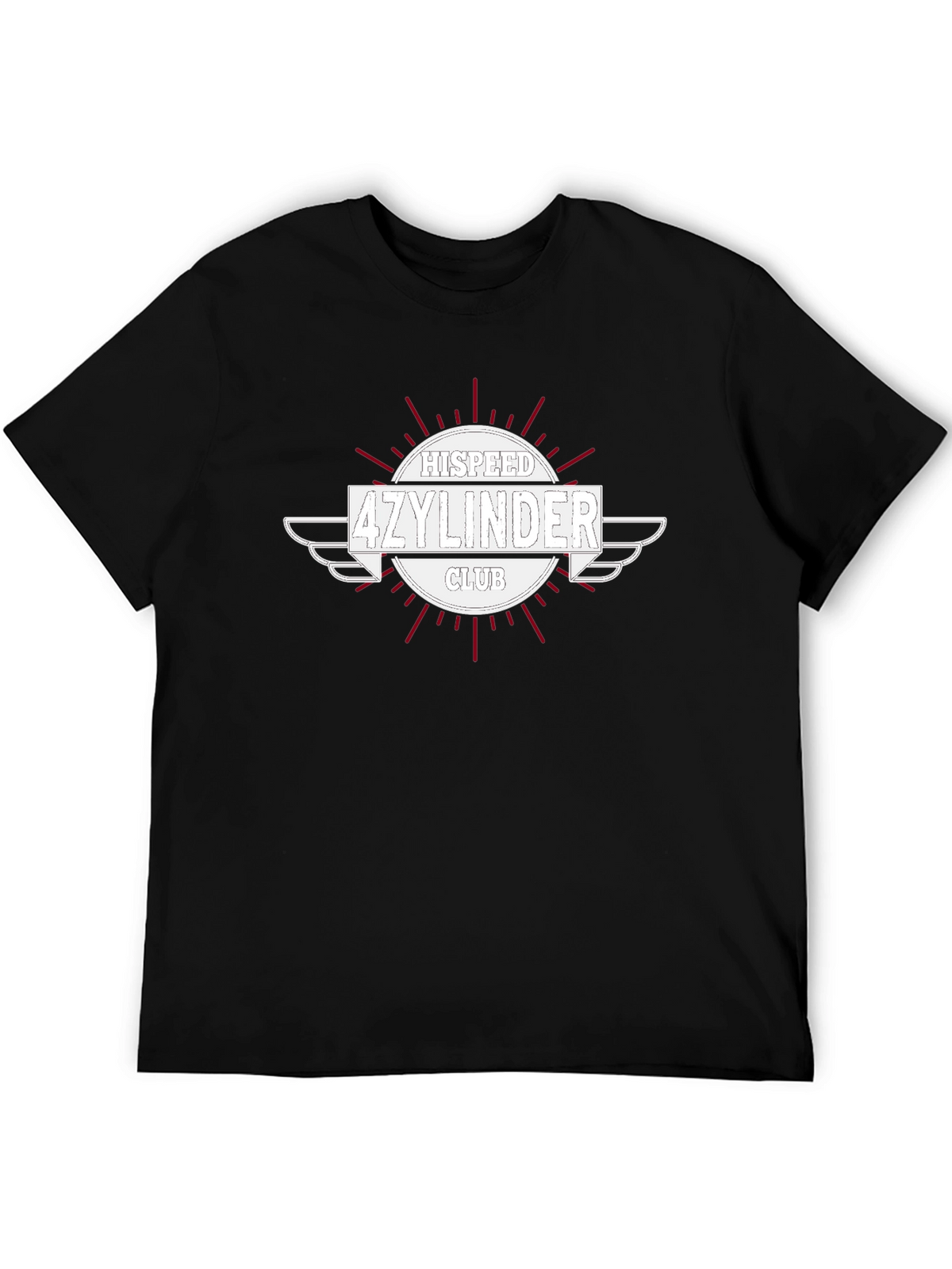 HiSpeed 4Zylinder Club Black Graphic Tee