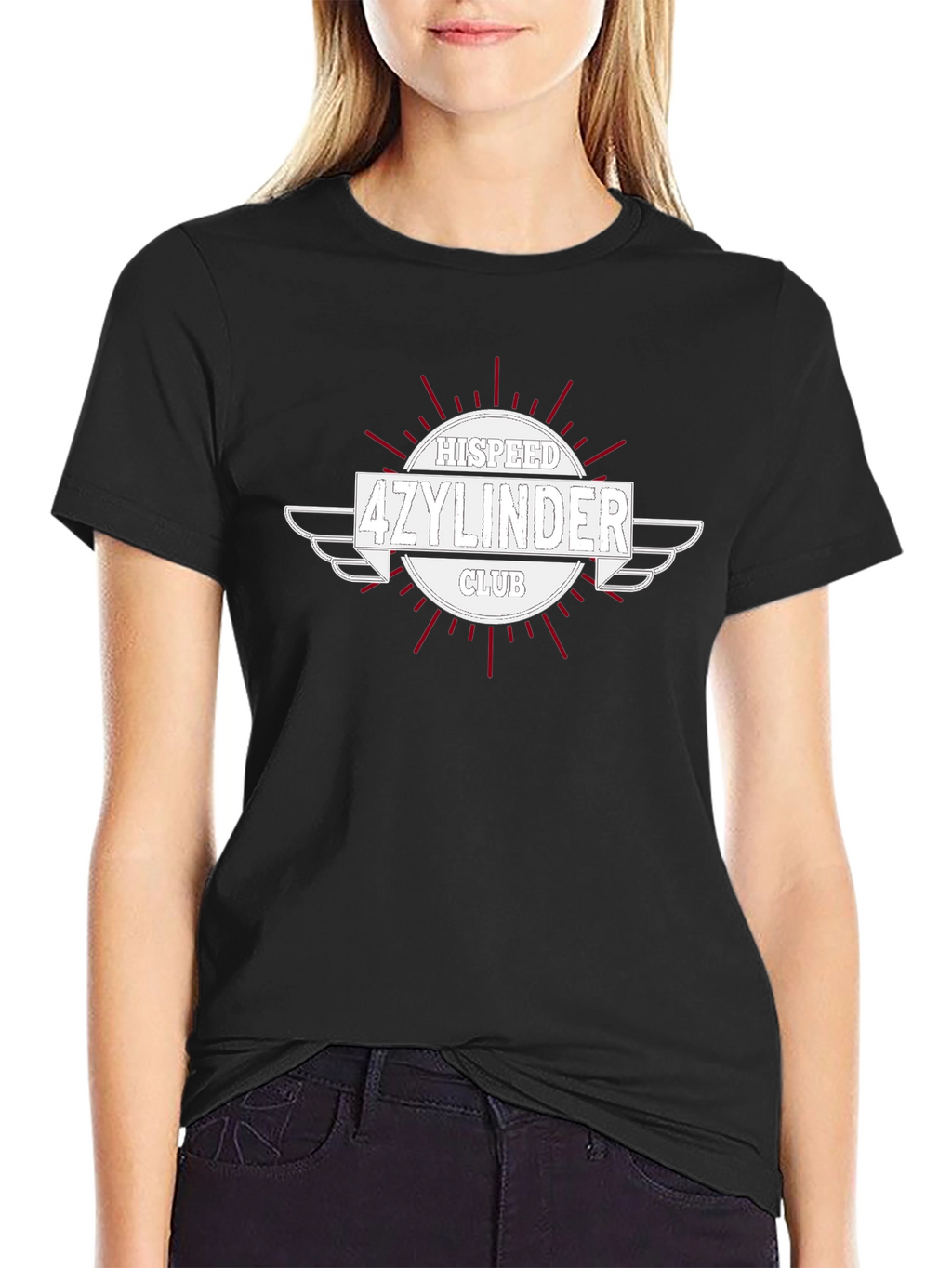 HiSpeed 4Zylinder Club Black Graphic Tee