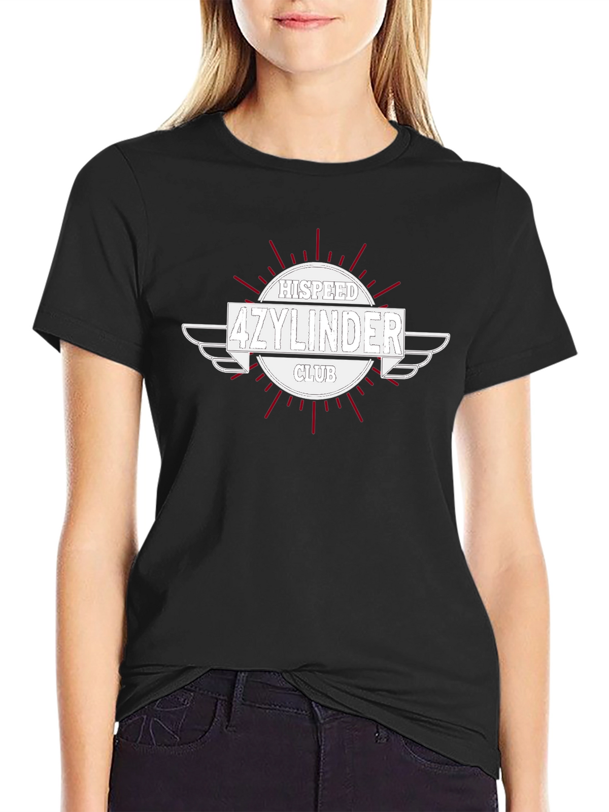 HiSpeed 4Zylinder Club Black Graphic Tee