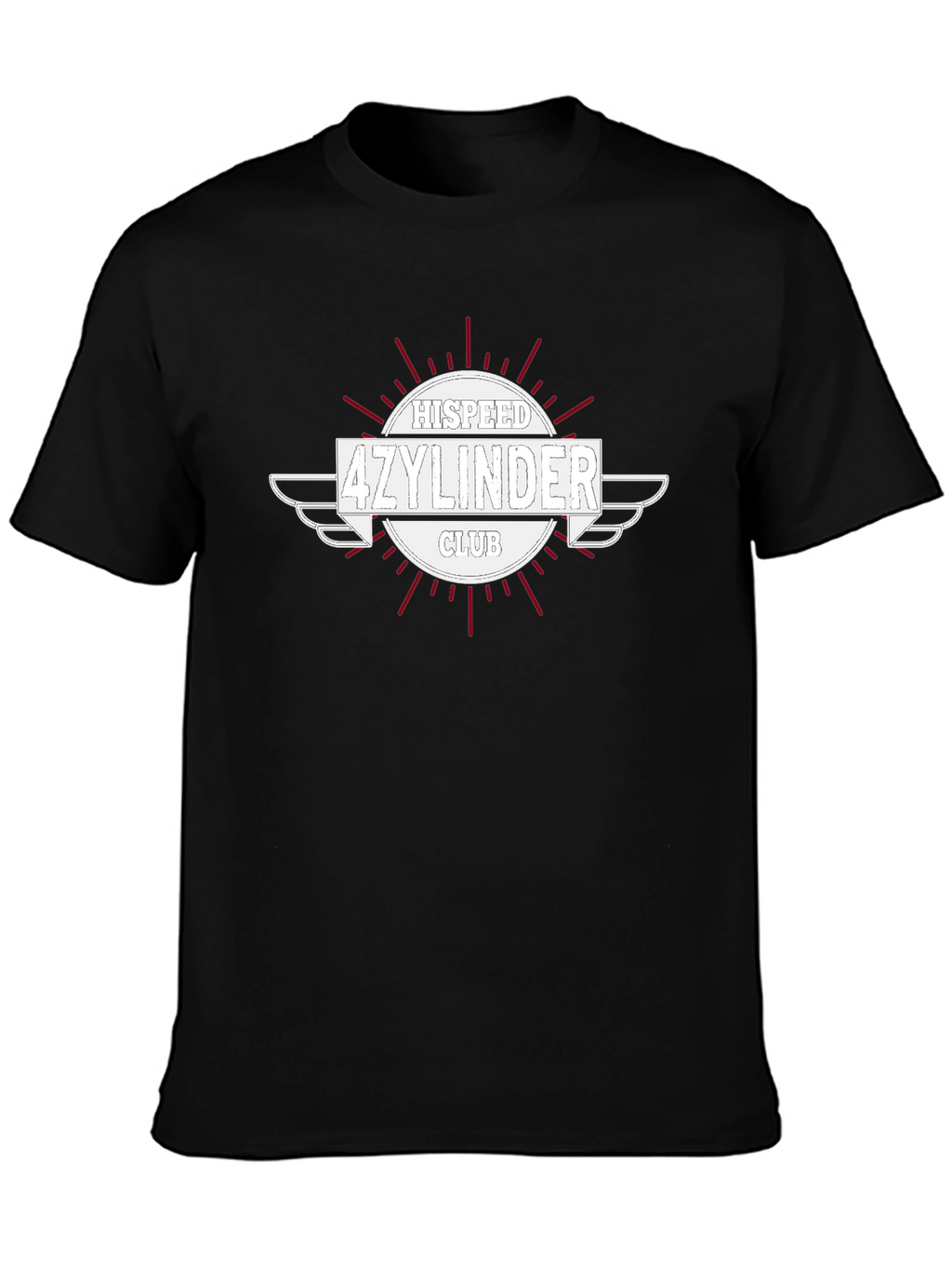 HiSpeed 4Zylinder Club Black Graphic Tee
