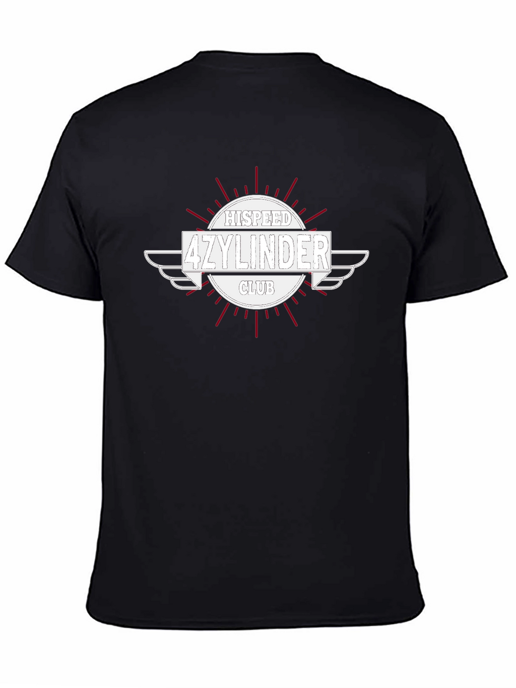 HiSpeed 4Zylinder Club Black Graphic Tee
