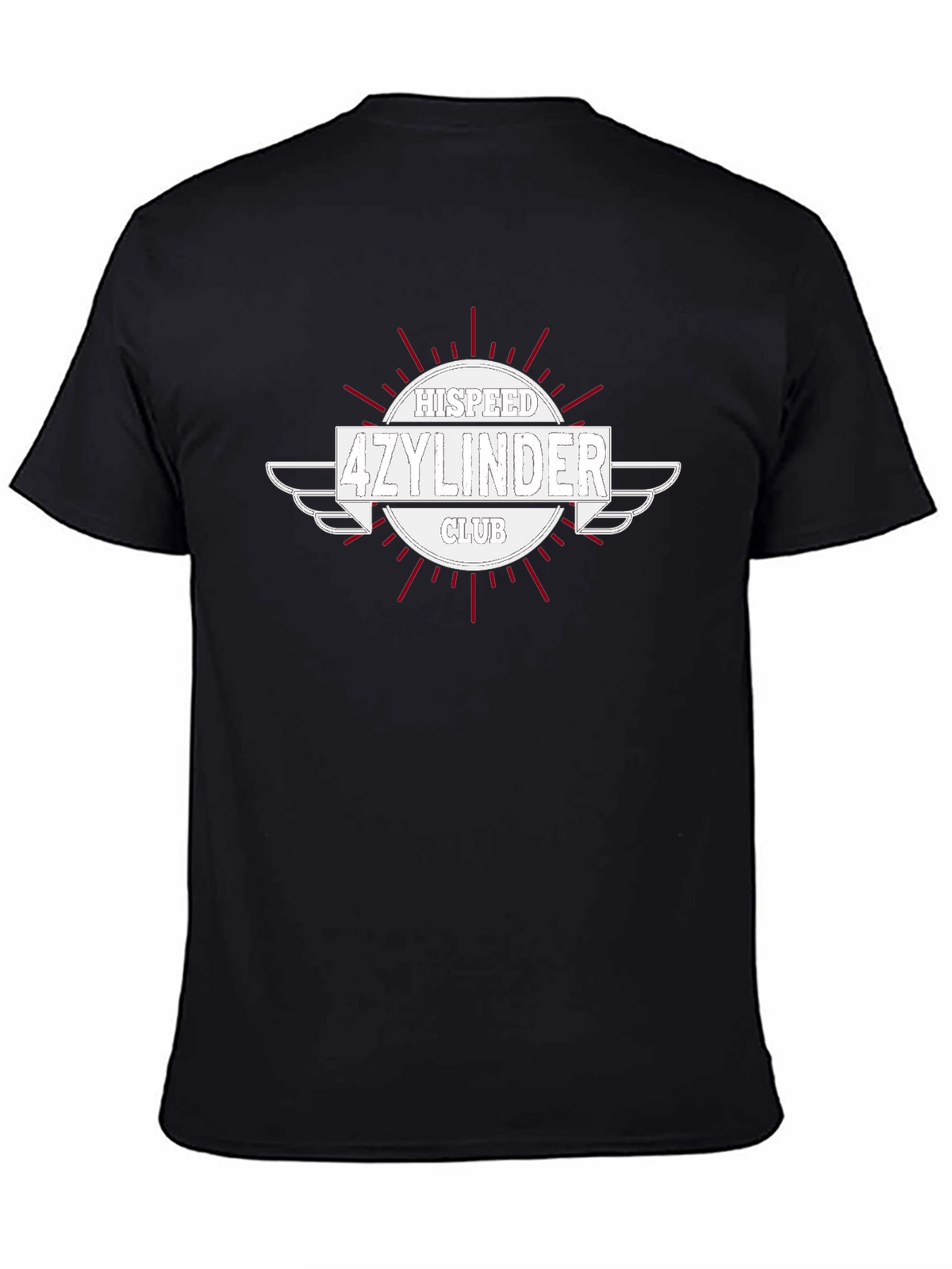 HiSpeed 4Zylinder Club Black Graphic Tee