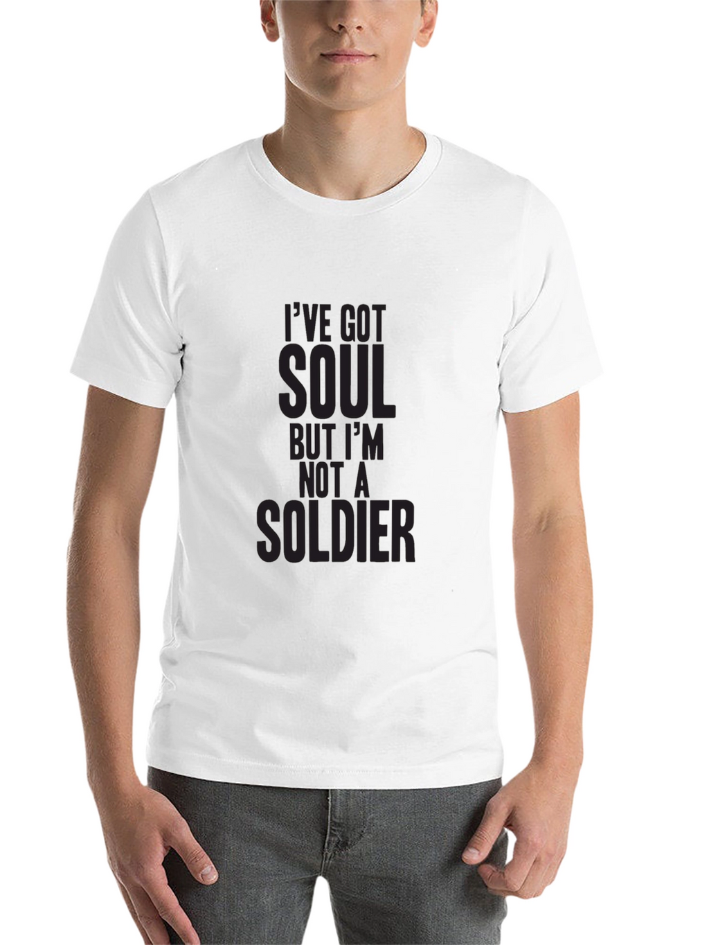 Soulful Mens Graphic Tee - Not a Soldier