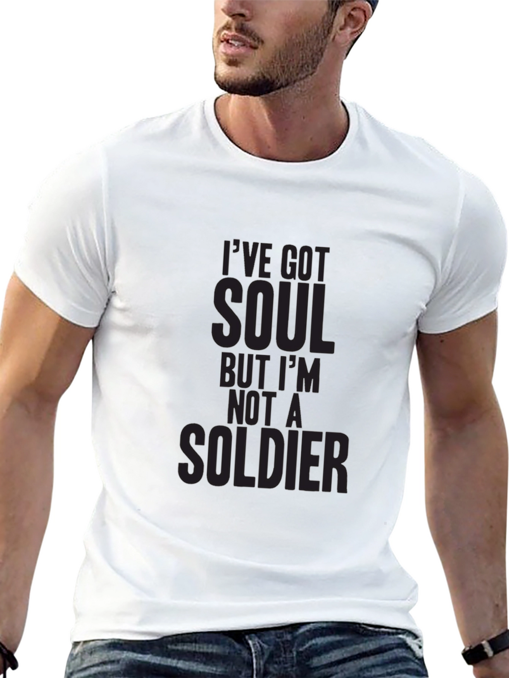 Soulful Mens Graphic Tee - Not a Soldier