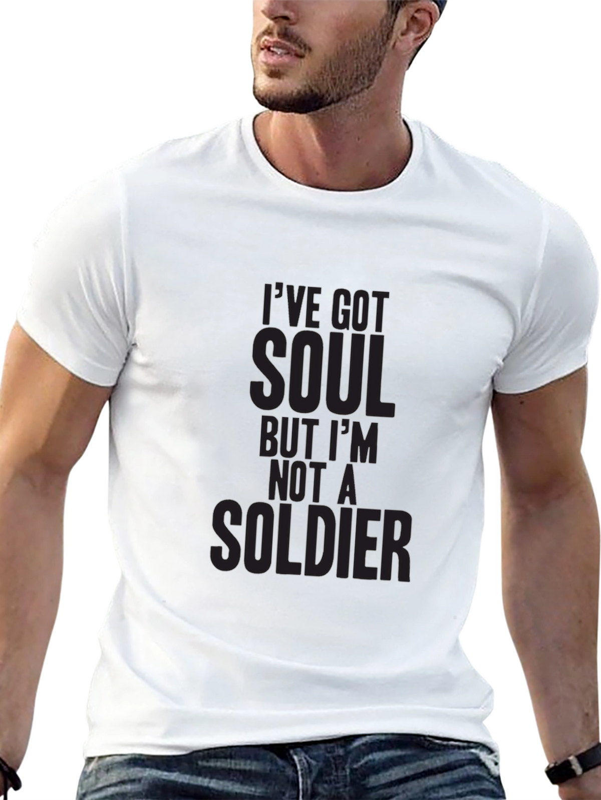 Soulful Mens Graphic Tee - Not a Soldier