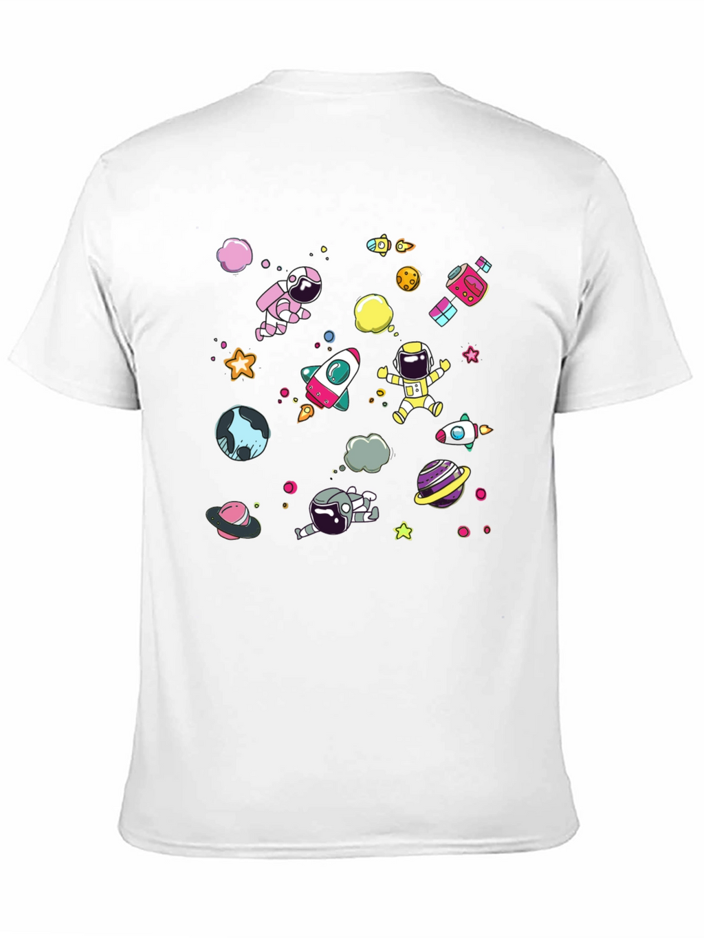 Space Explorer T-Shirt: Astronauts & Planets Design