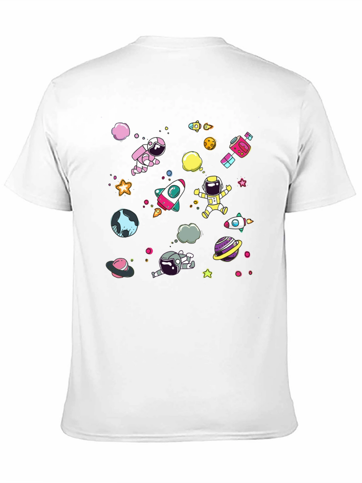 Space Explorer T-Shirt: Astronauts & Planets Design