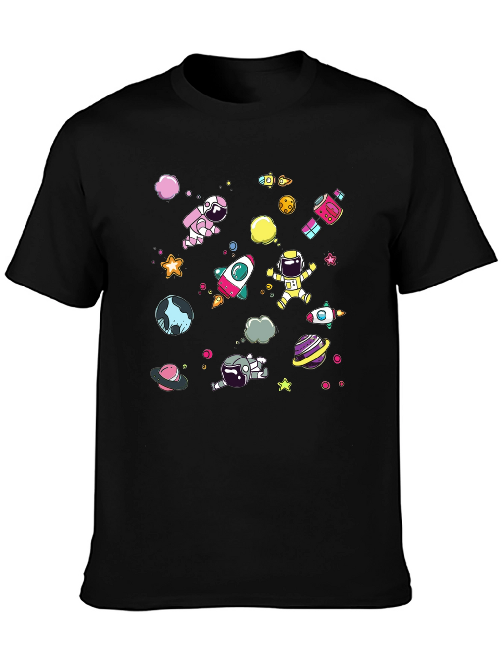 Space Explorer T-Shirt: Astronauts & Planets Design