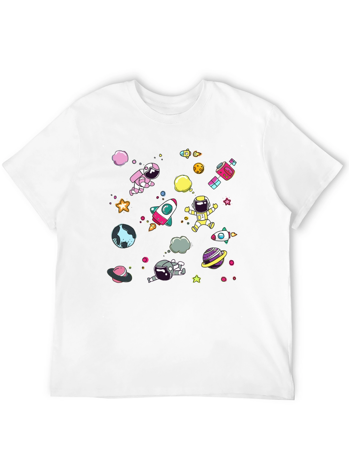 Space Explorer T-Shirt: Astronauts & Planets Design