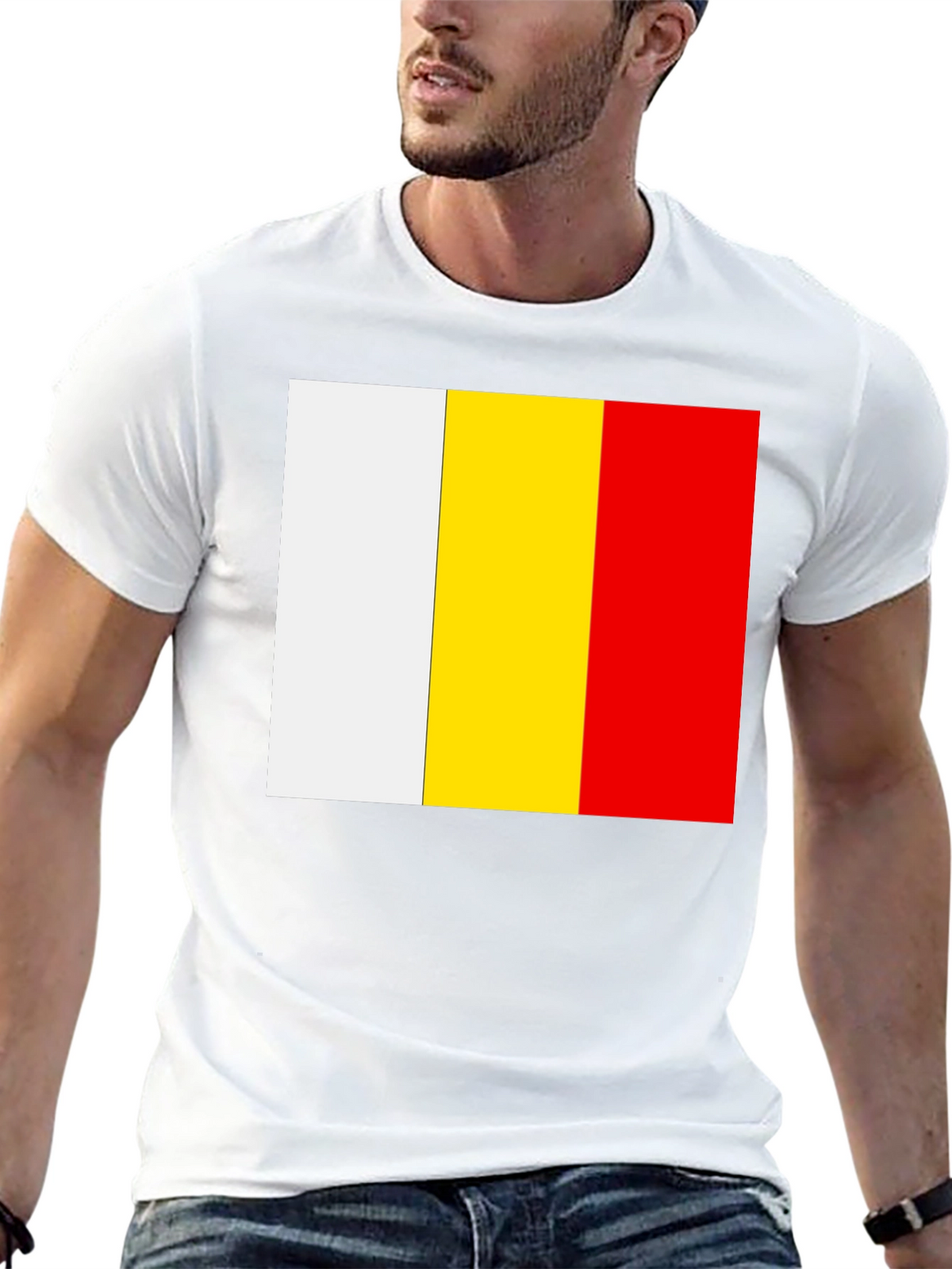 Belgian Flag T-Shirt - Black Cotton Tee