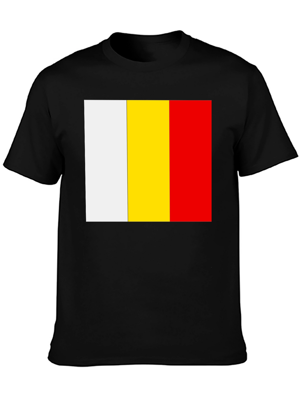 Belgian Flag T-Shirt - Black Cotton Tee