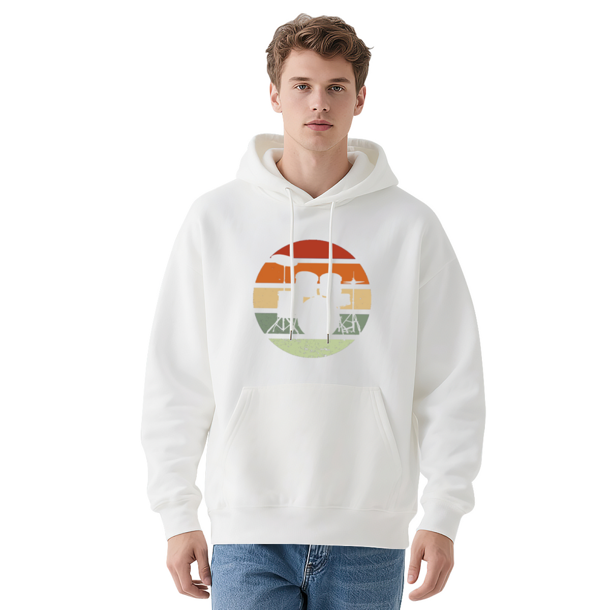 Retro Sunset Graphic Hoodie