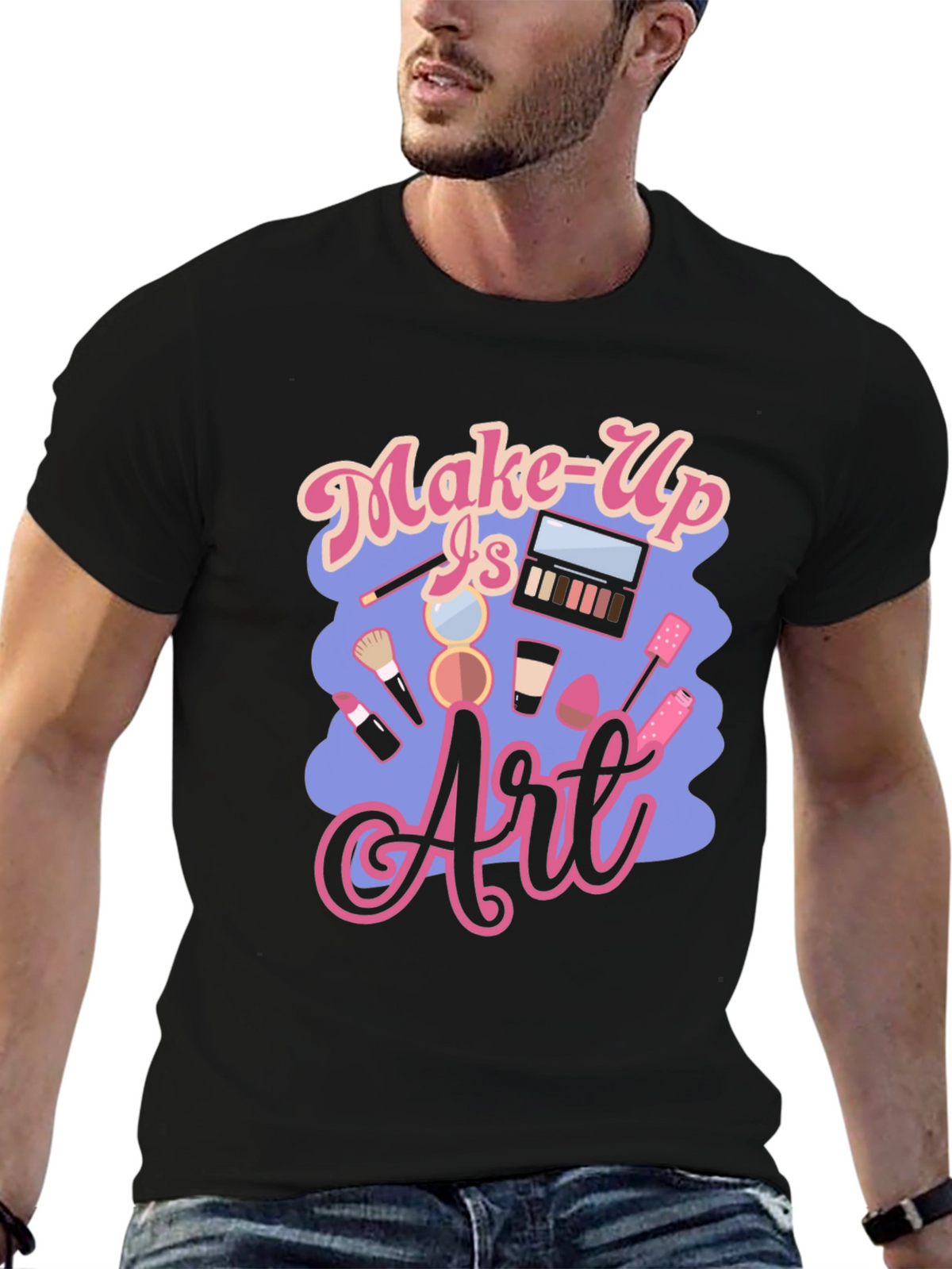 Make-Up Is Art Black T-Shirt