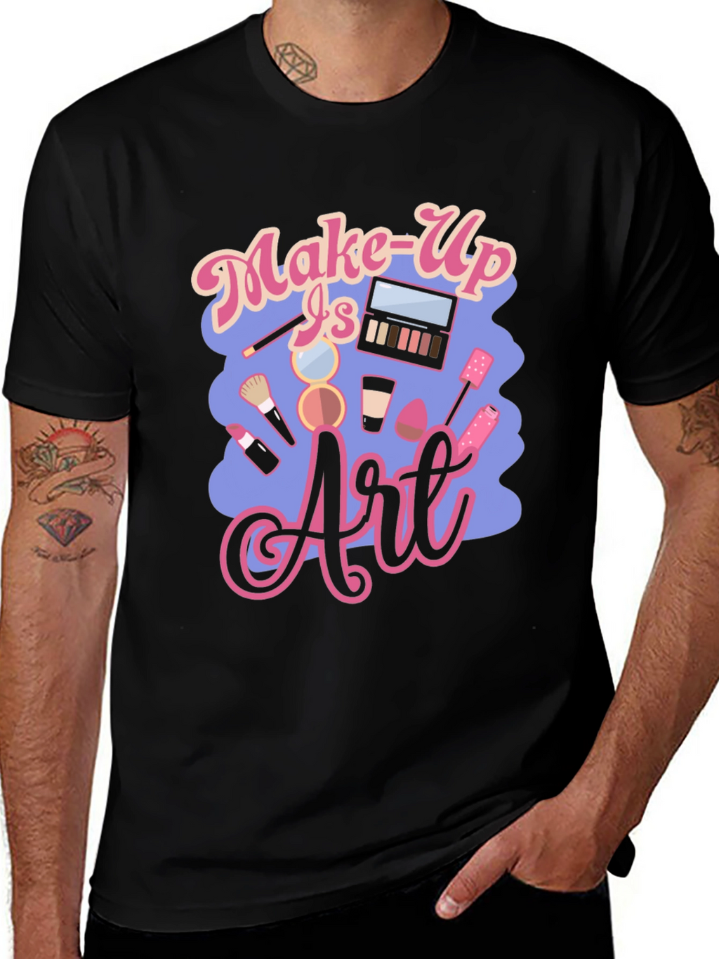Make-Up Is Art Black T-Shirt