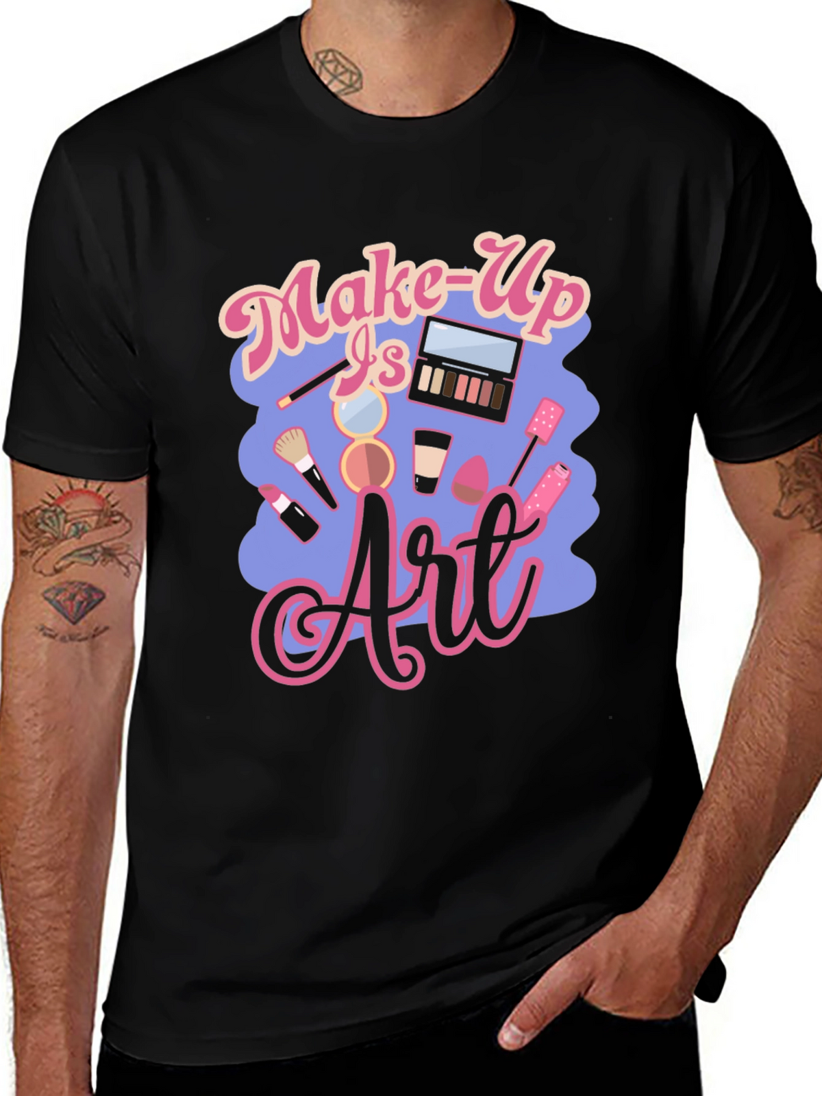 Make-Up Is Art Black T-Shirt