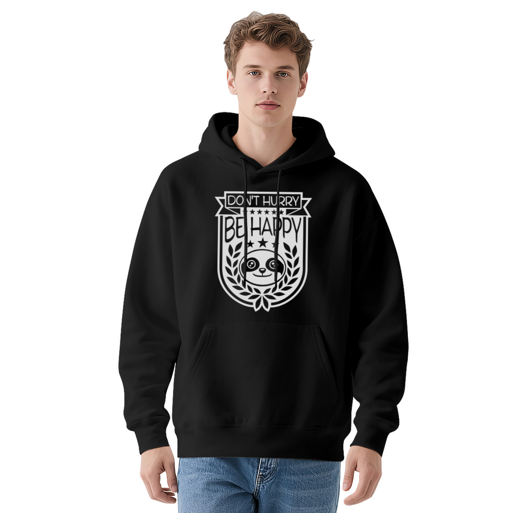 Cute Panda Design Pullover - "DON'T HURRY BE HAPPY"