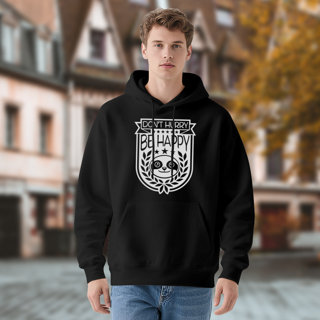 Cute Panda Design Pullover - "DON'T HURRY BE HAPPY"