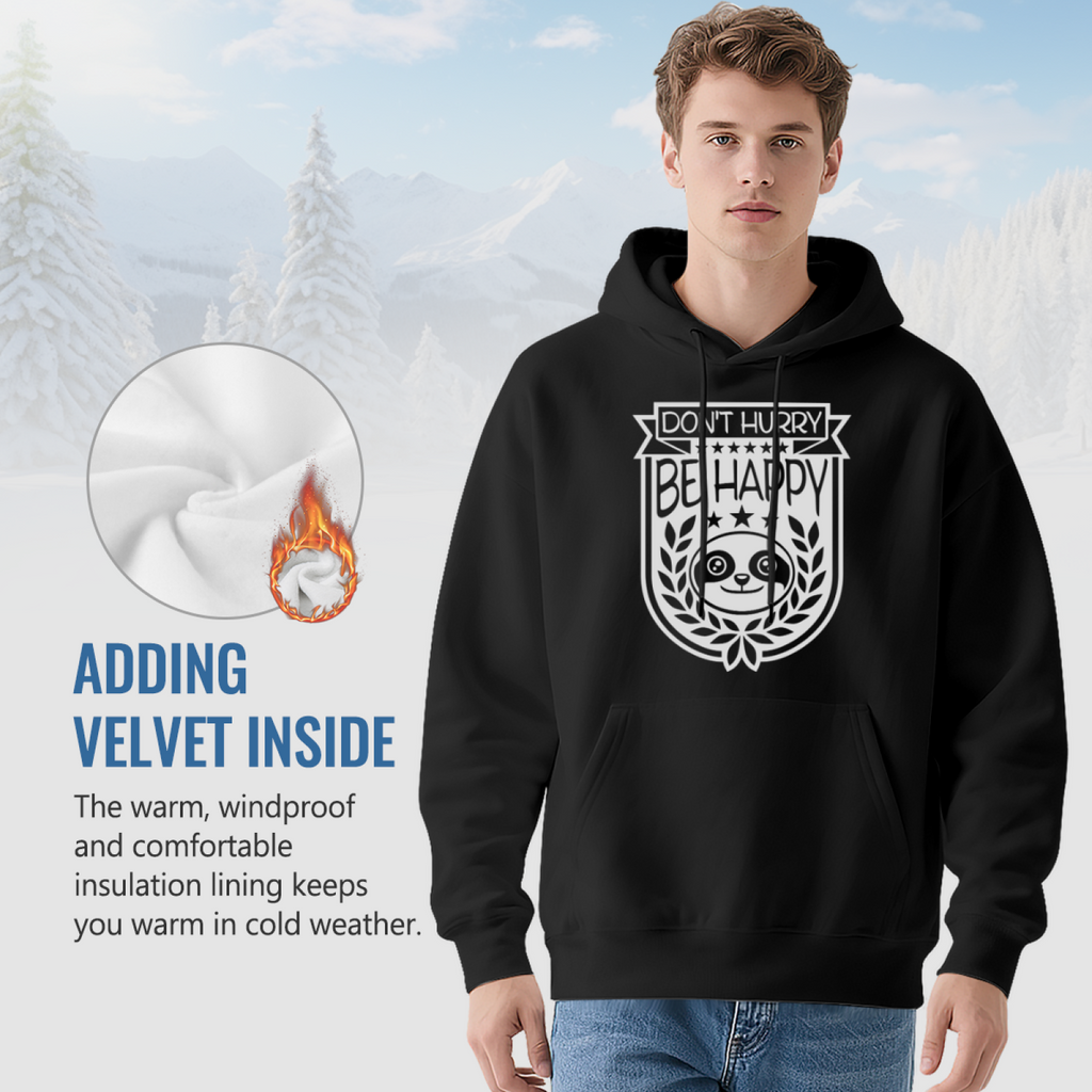 Cute Panda Design Pullover - "DON'T HURRY BE HAPPY"
