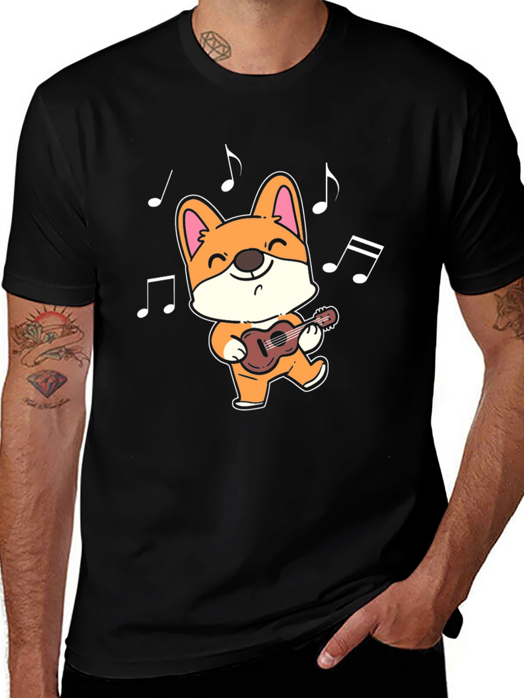Corgi Guitar Player T-Shirt