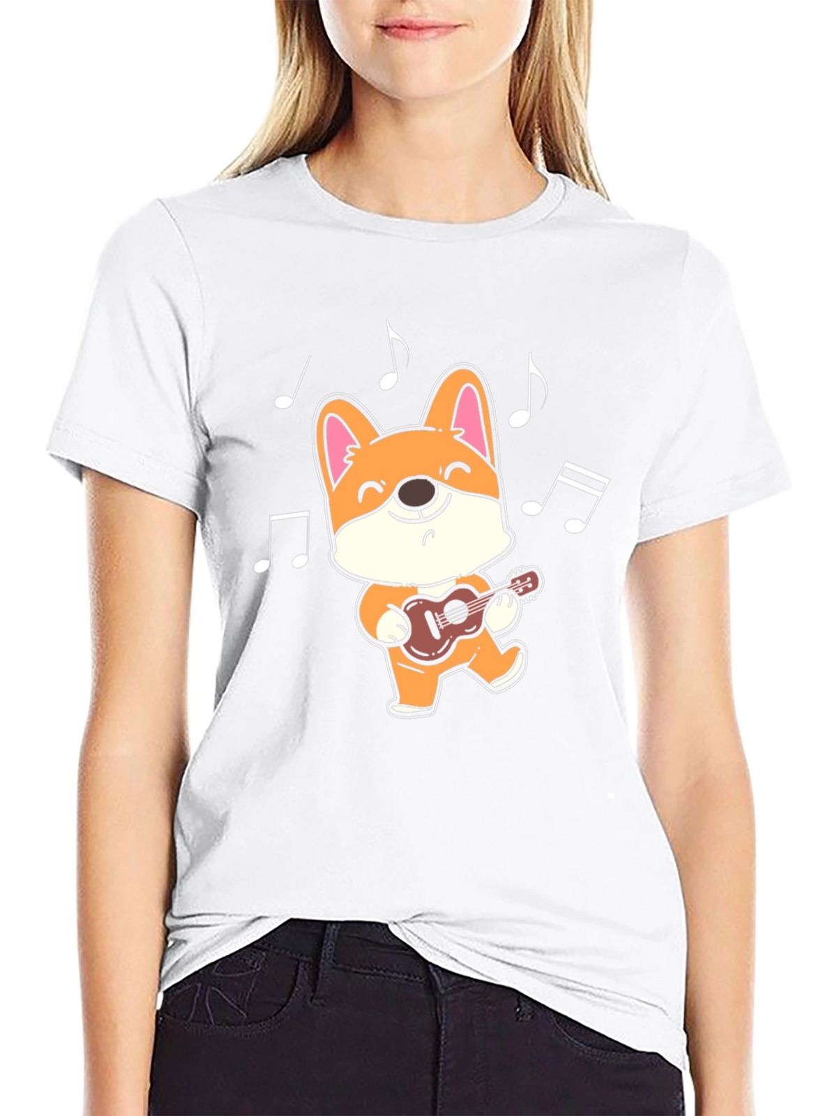 Corgi Guitar Player T-Shirt