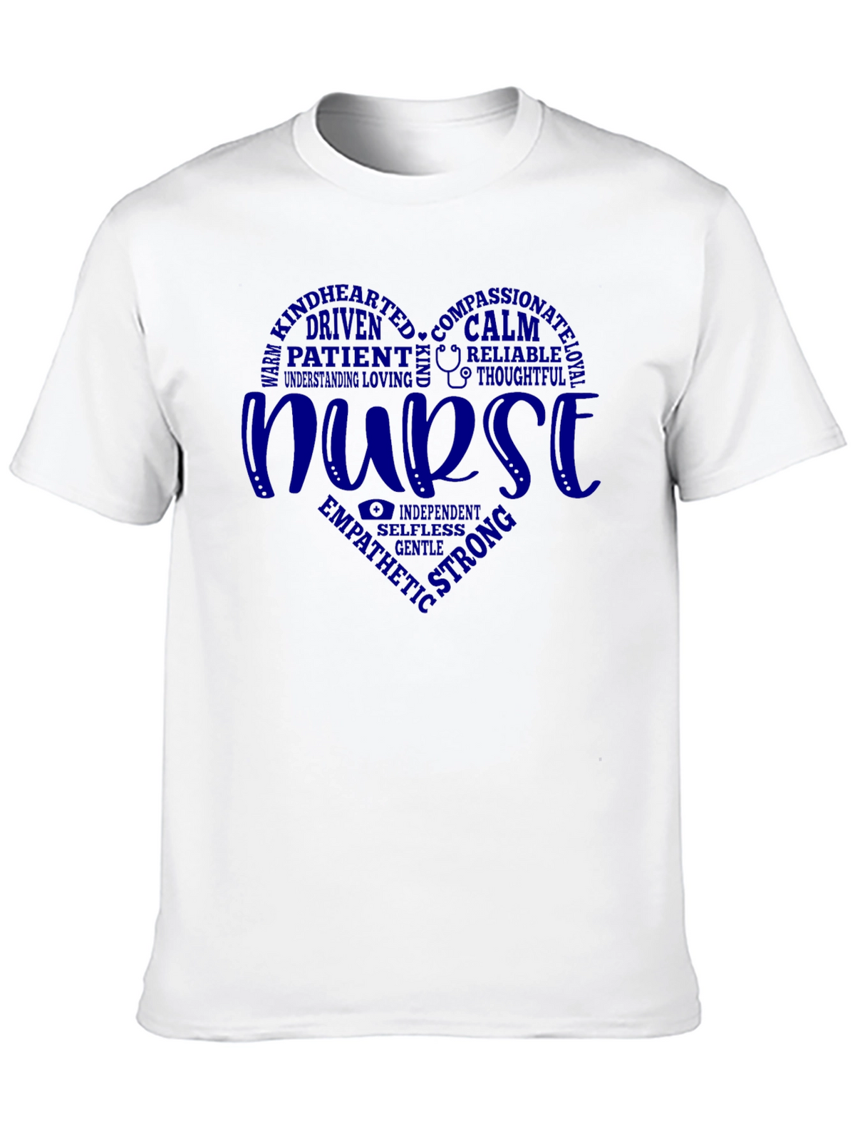 Nurse Heart Graphic T-Shirt - Black Cotton Tee