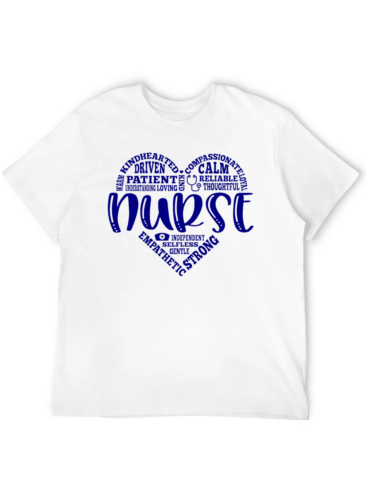 Nurse Heart Graphic T-Shirt - Black Cotton Tee