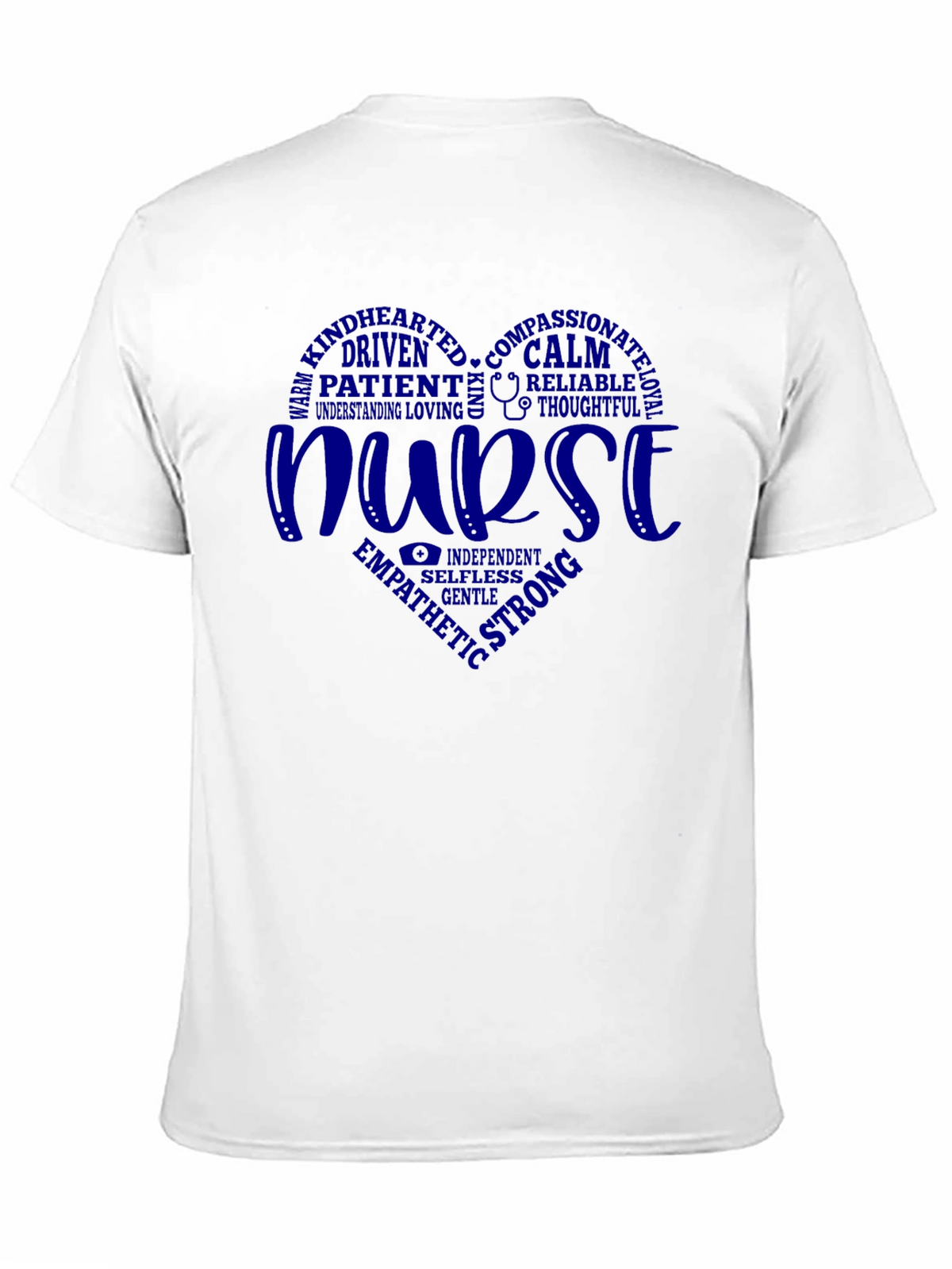 Nurse Heart Graphic T-Shirt - Black Cotton Tee