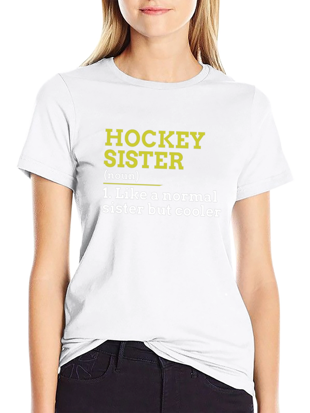 Hockey Sister Definition Black T-Shirt