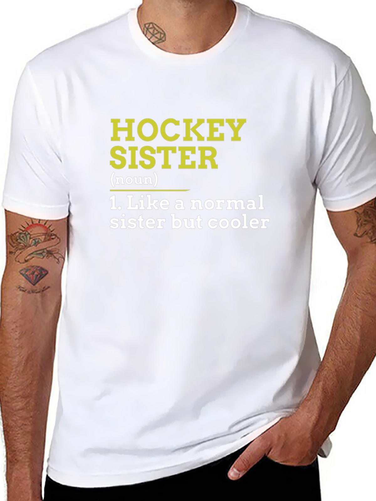 Hockey Sister Definition Black T-Shirt
