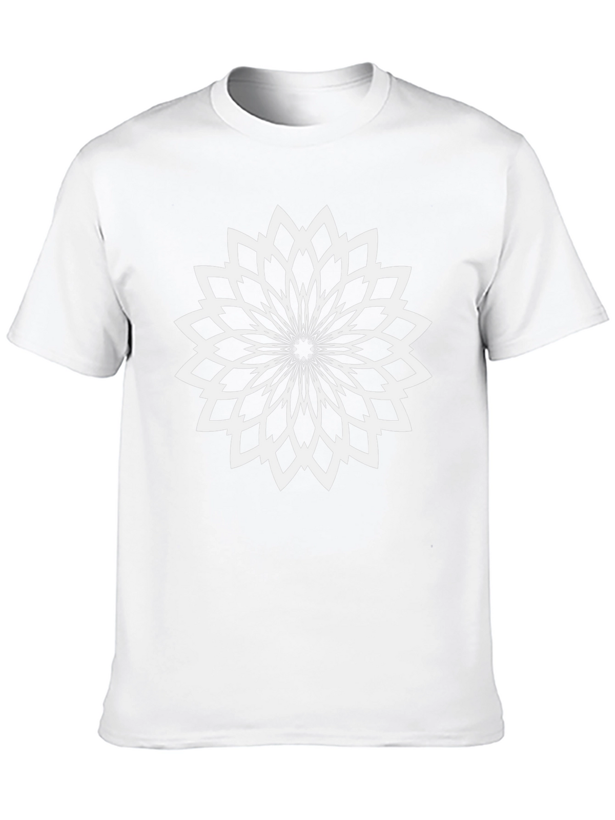 Abstract Floral Graphic Print Tee - Black