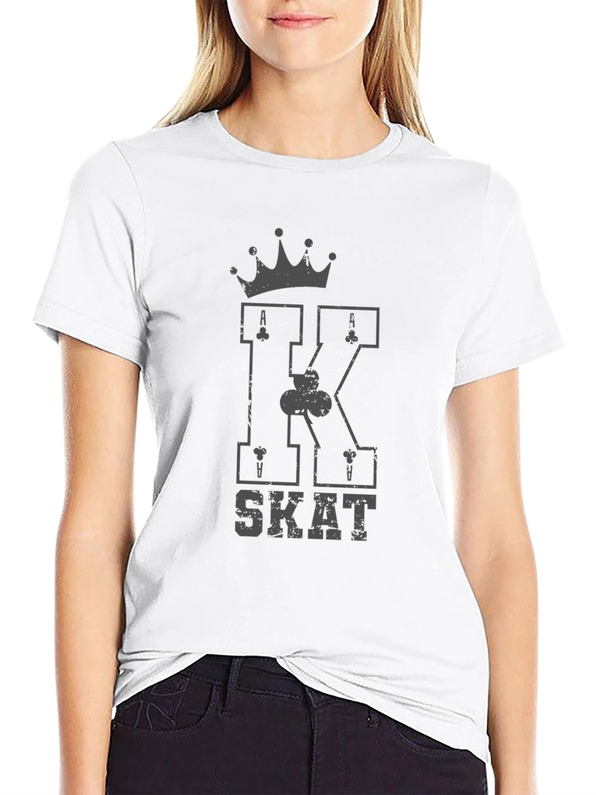 King SKAT Card Game Black T-Shirt