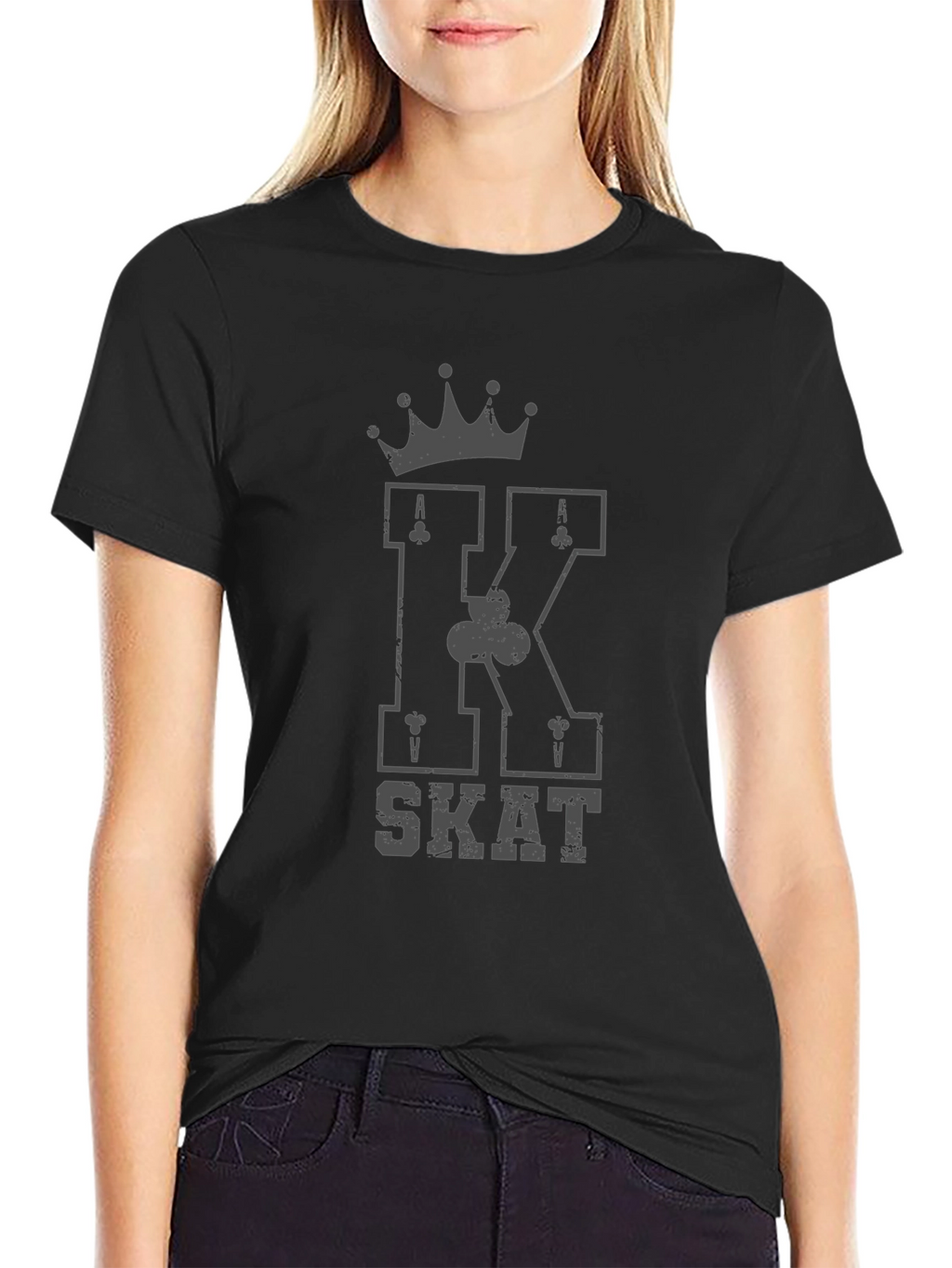King SKAT Card Game Black T-Shirt