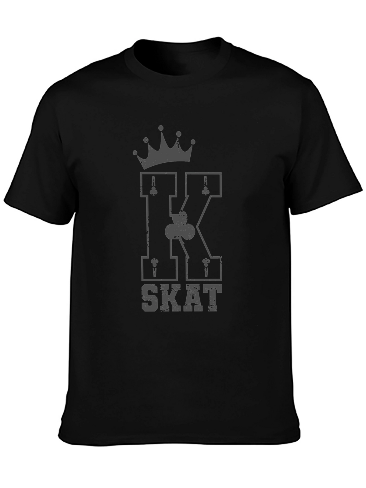 King SKAT Card Game Black T-Shirt