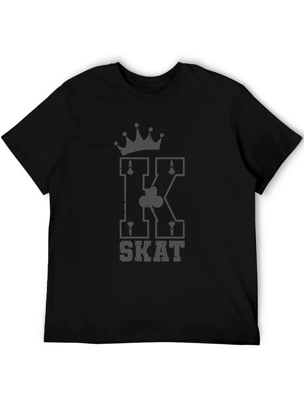 King SKAT Card Game Black T-Shirt