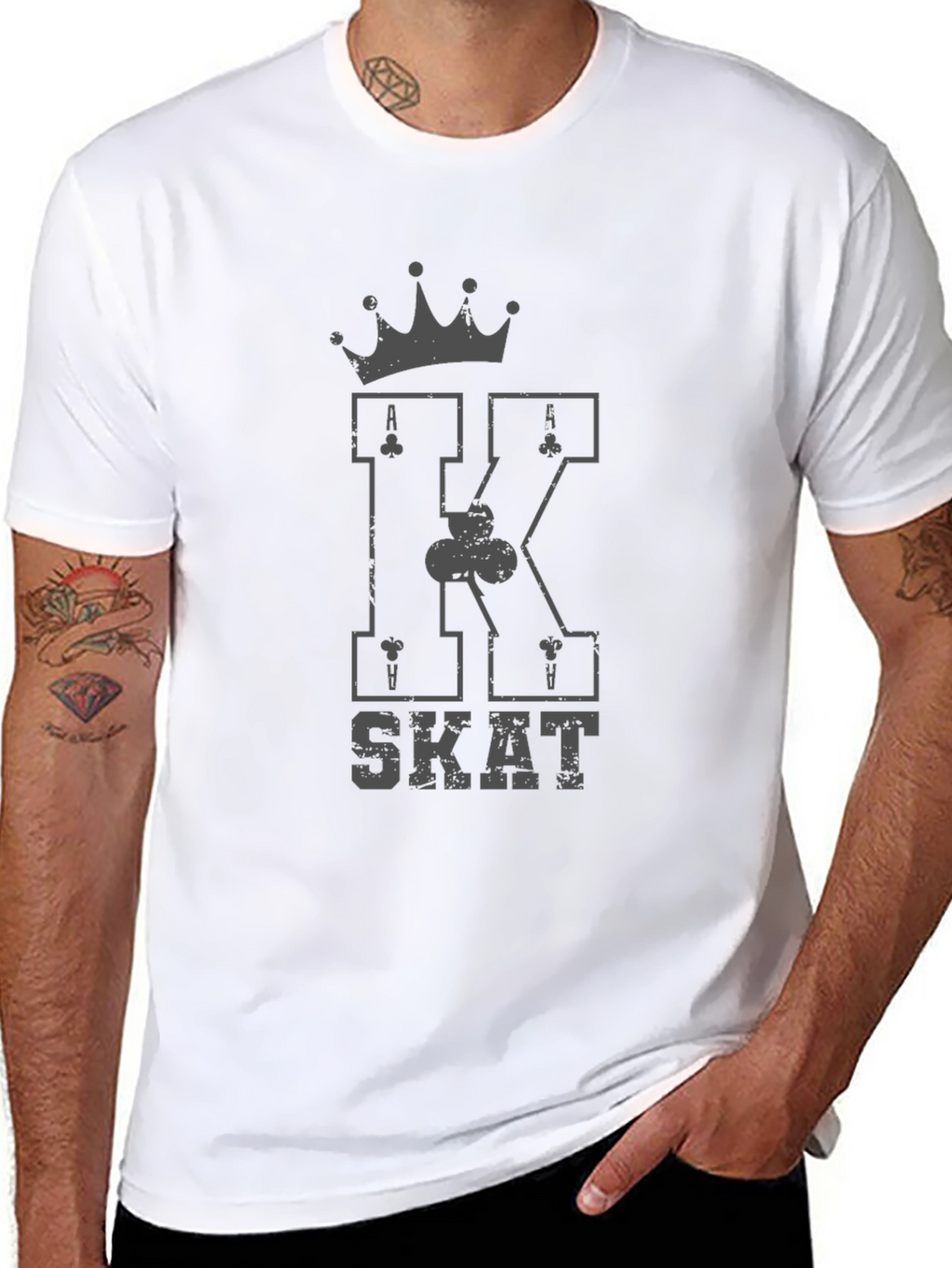King SKAT Card Game Black T-Shirt