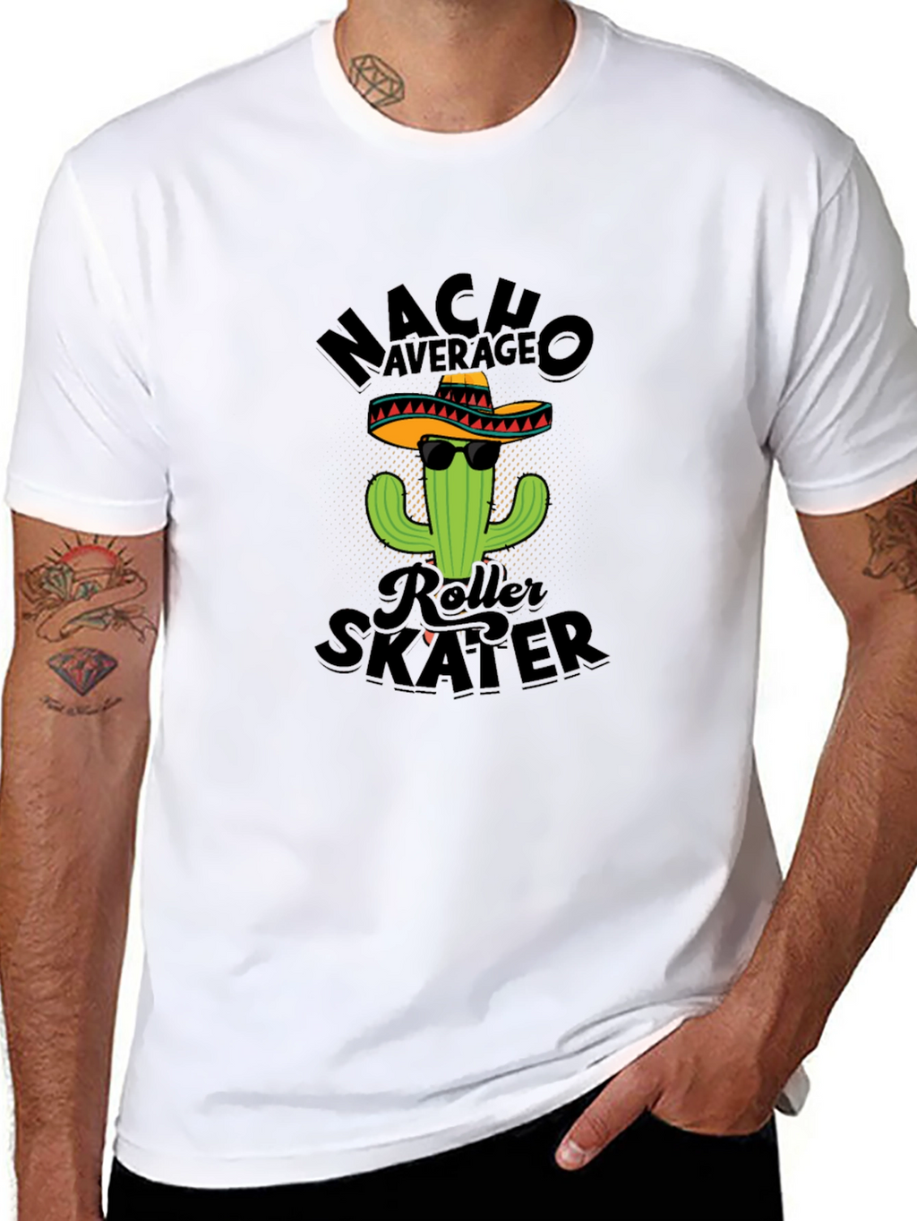 Nacho Average Roller Skater Funny T-Shirt
