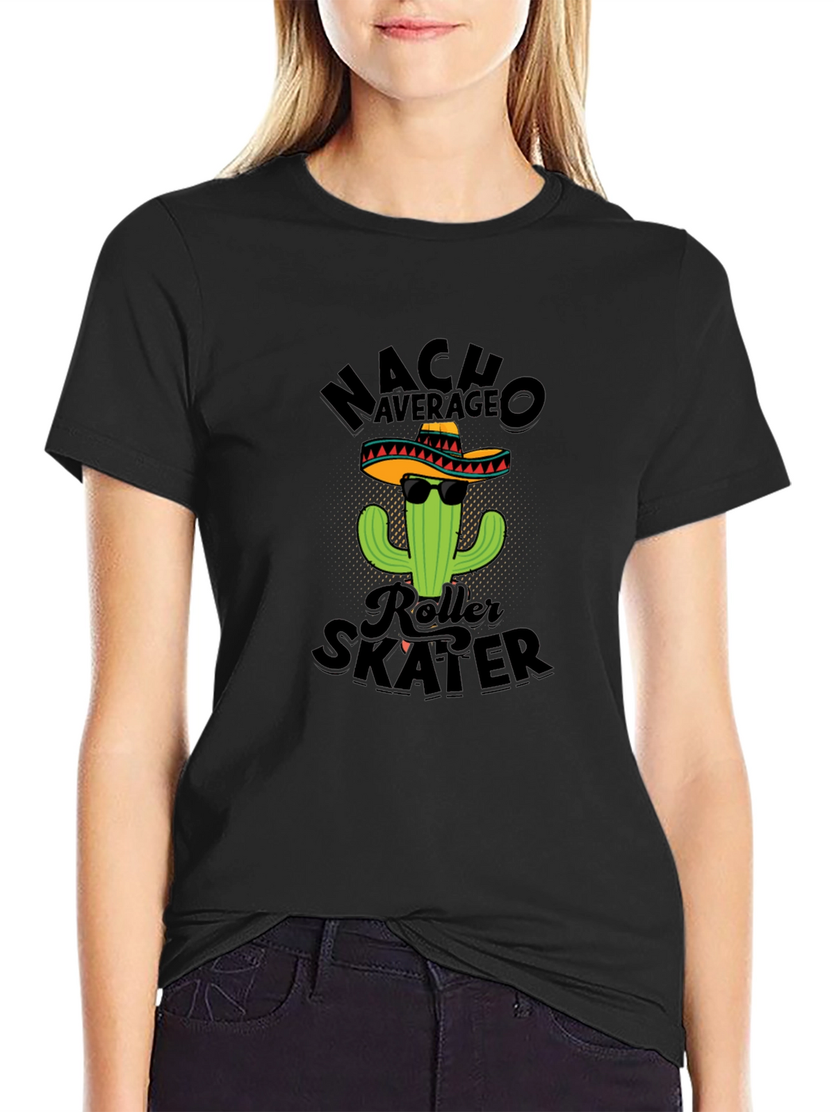Nacho Average Roller Skater Funny T-Shirt