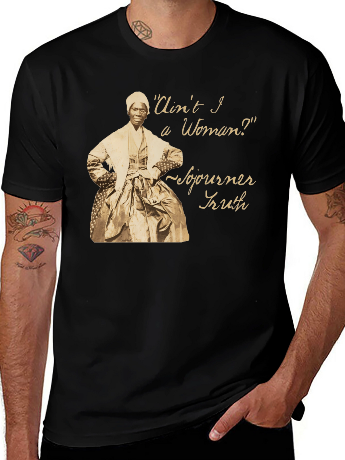 Sojourner Truth Black T-Shirt - Aint I a Woman
