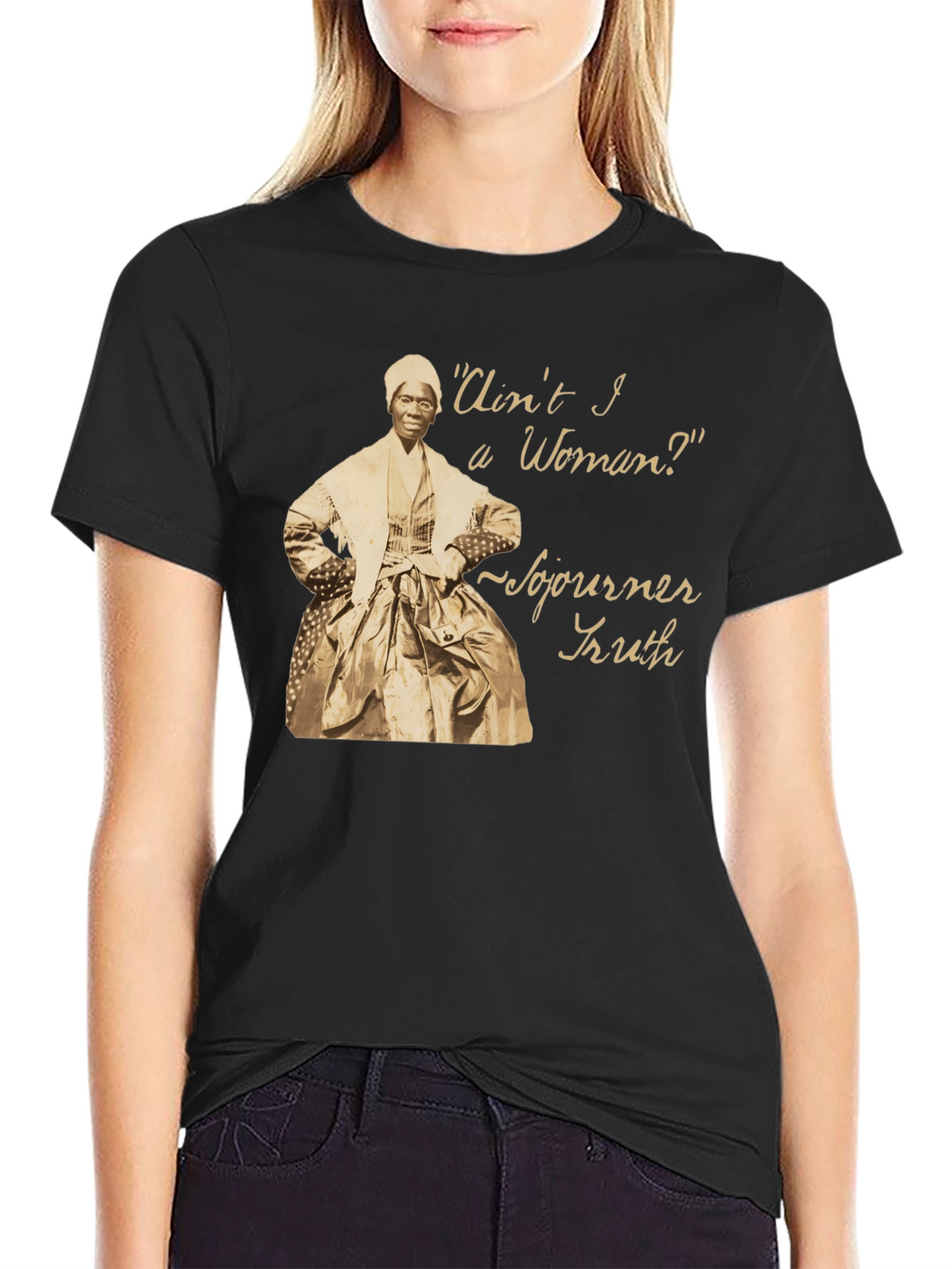 Sojourner Truth Black T-Shirt - Aint I a Woman