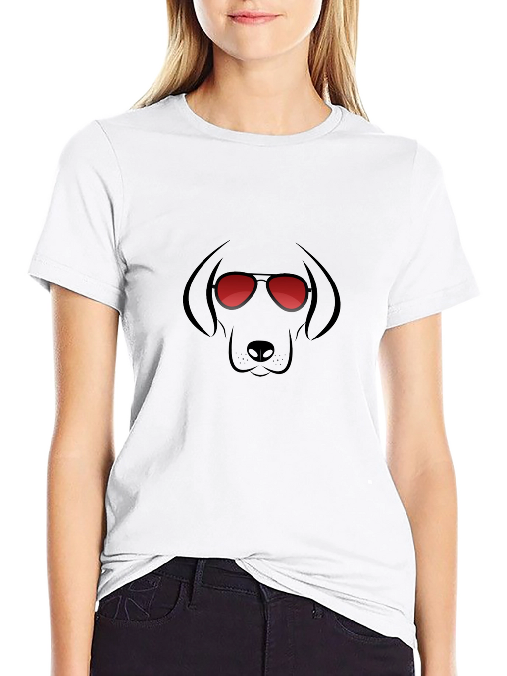Cool Dog Graphic T-Shirt - Black