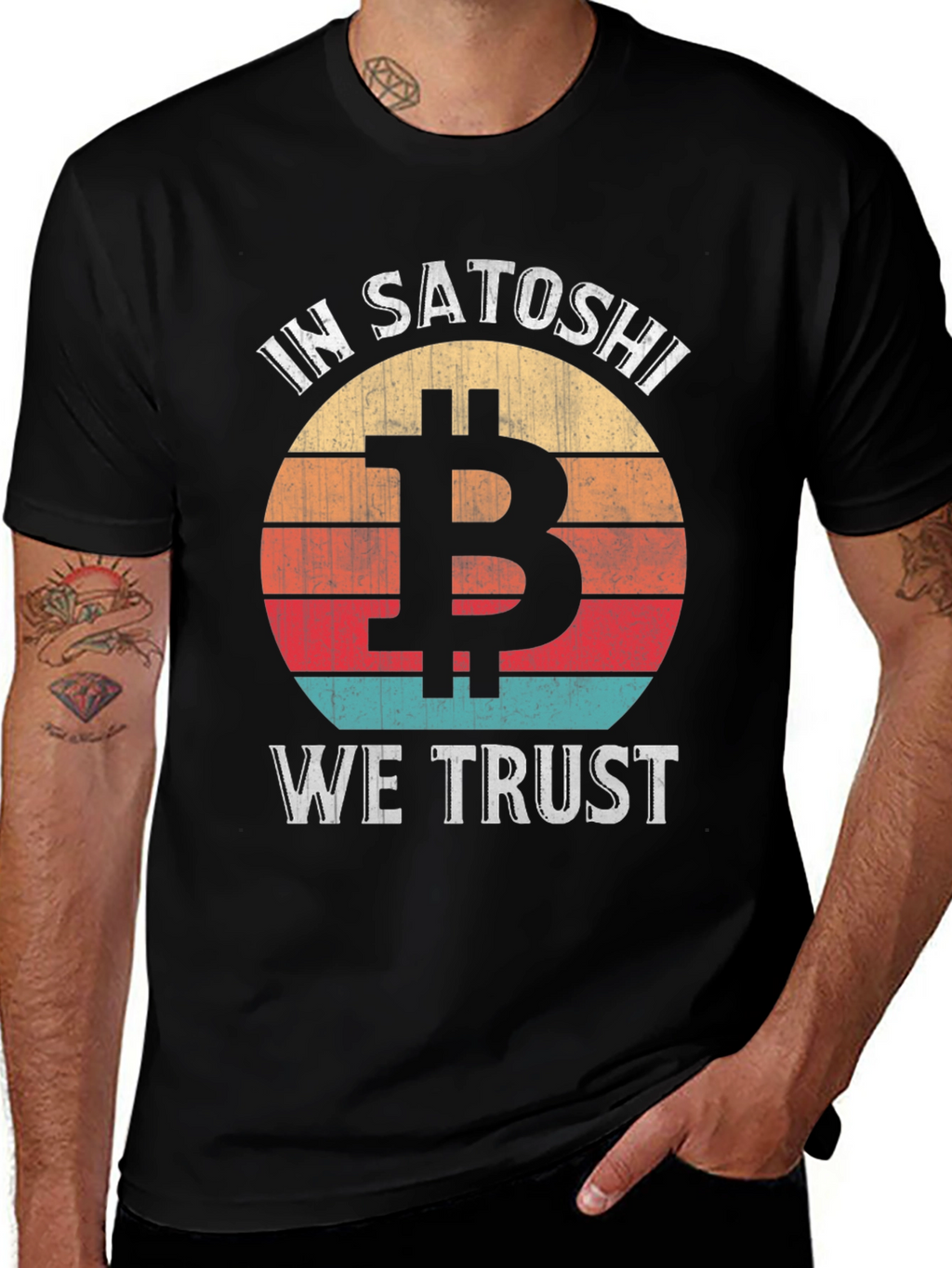 In Satoshi We Trust Bitcoin Graphic Tee