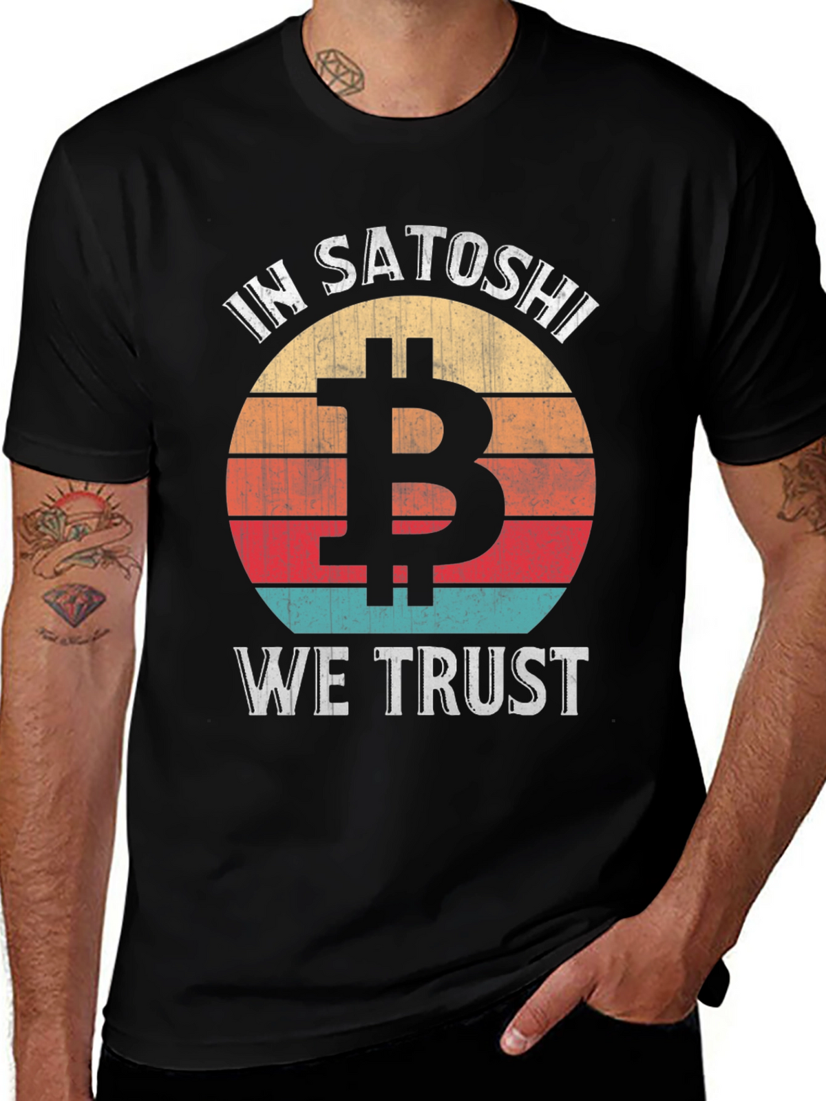 In Satoshi We Trust Bitcoin Graphic Tee
