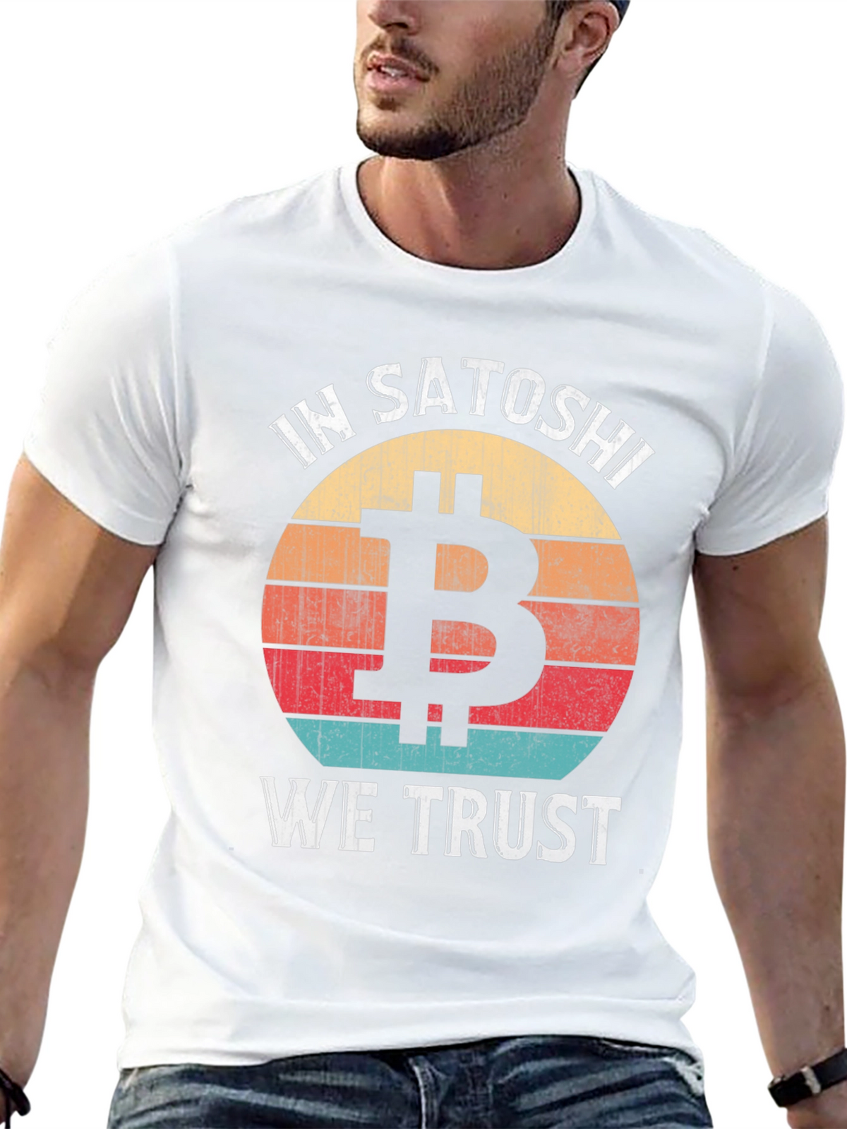 In Satoshi We Trust Bitcoin Graphic Tee