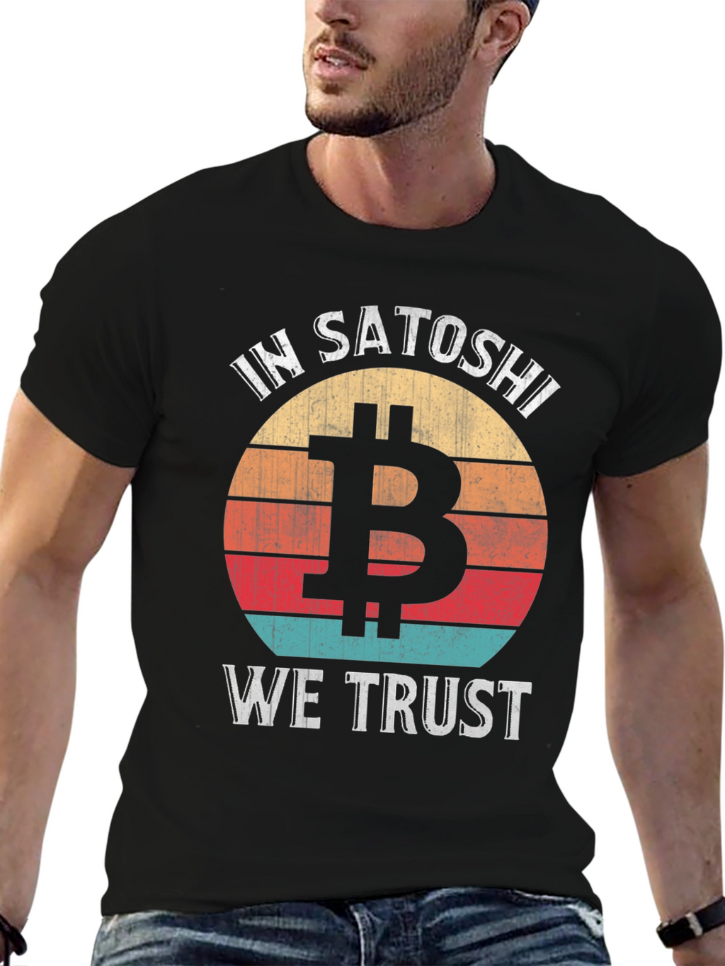 In Satoshi We Trust Bitcoin Graphic Tee